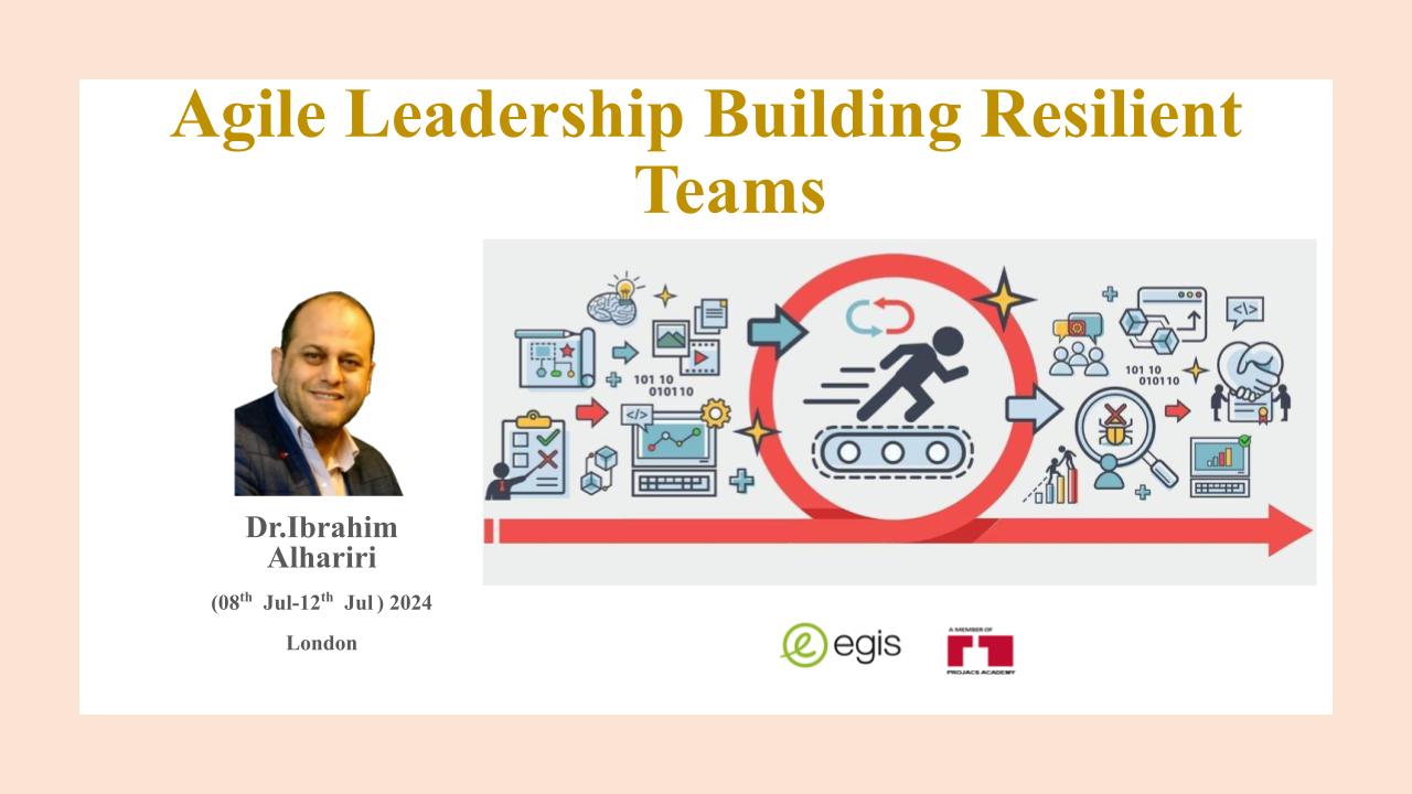 Title slide — Agile Leadership — Building Resilient Teams