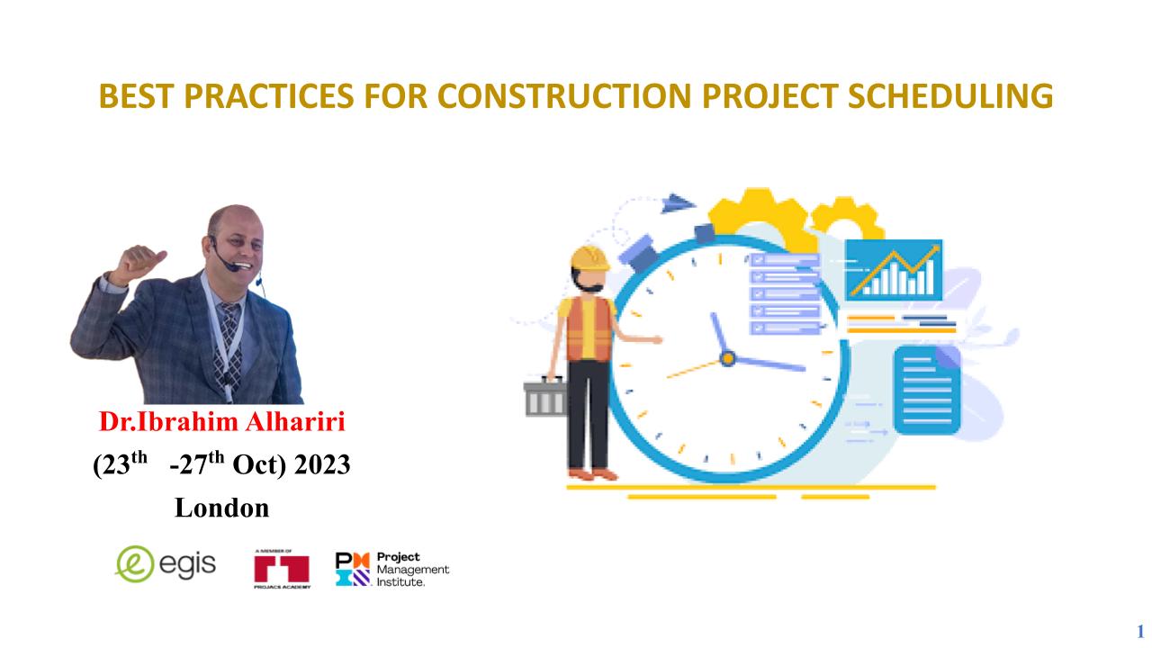 Title slide — Best Practices for Construction Project Scheduling