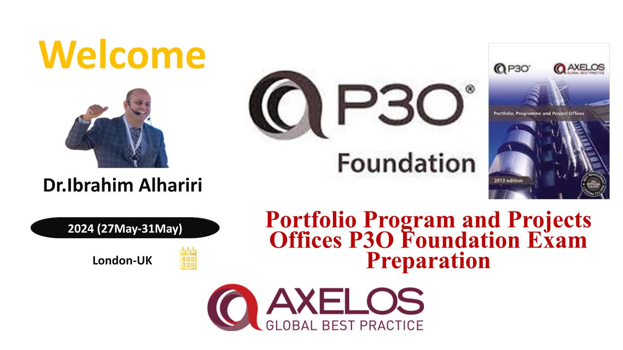 Title slide — Portfolio, Programme & Projects Offices — P3O Foundation Exam Preparation