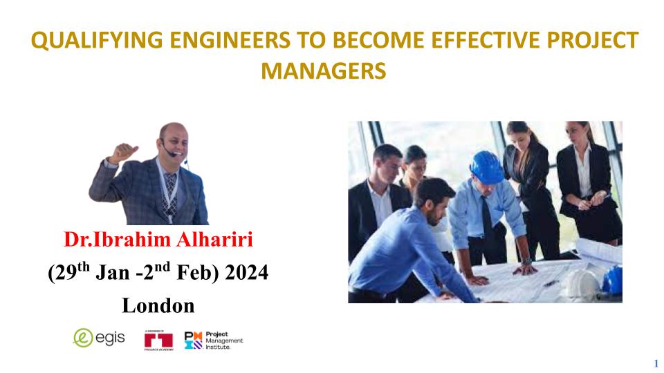 Title slide — Qualifying Engineers to Become Effective Project Managers